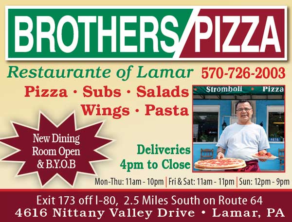 Brothers Pizza <center>Brothers Pizza | <b><a href="tel:570-726-2003">CLICK TO CALL 570-726-2003</a></b></center>