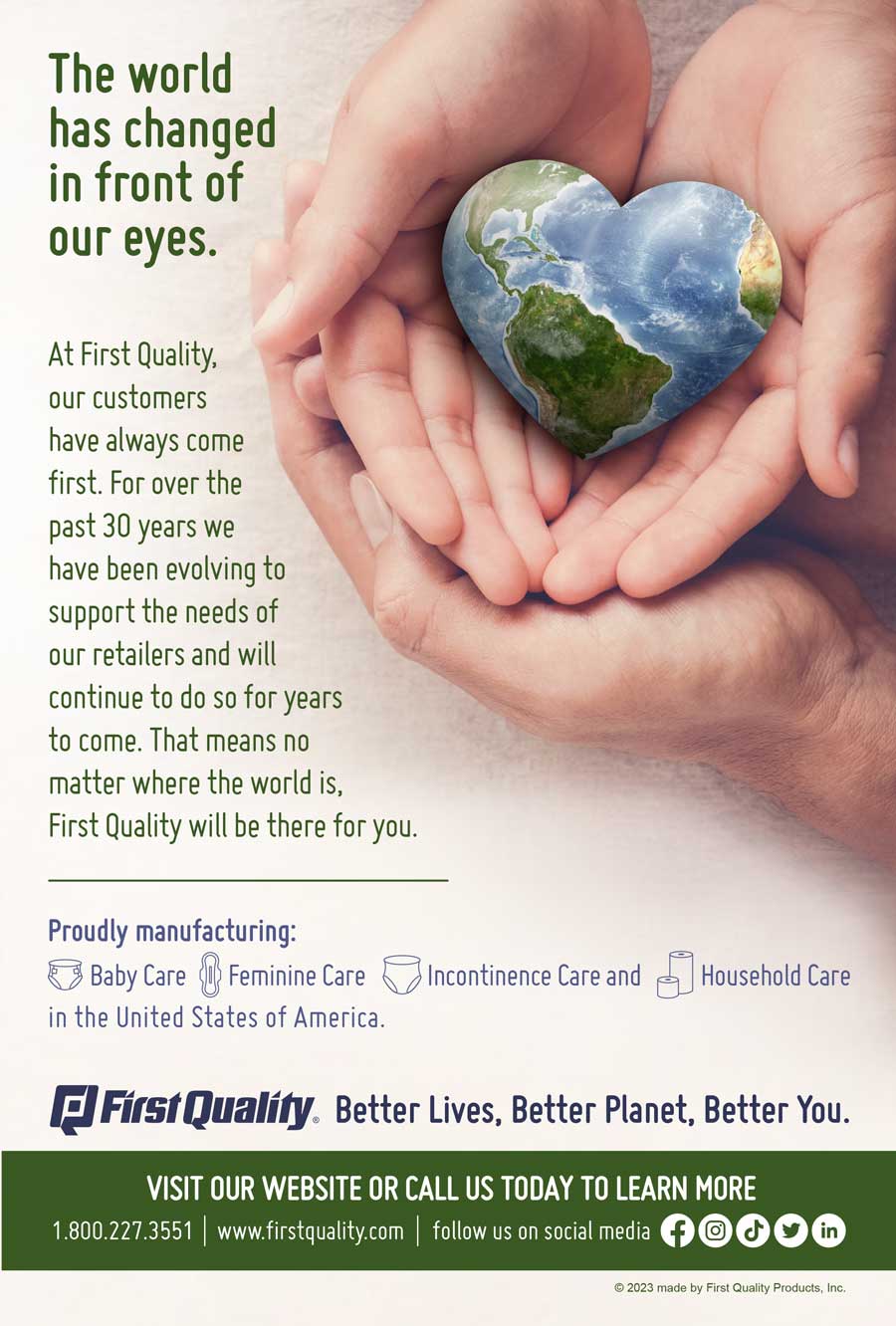 First Quality <center>First Quality | <b><a href="https://www.firstquality.com/" target="_blank" rel="noopener noreferrer">CLICK HERE to view the website</a></b></center>