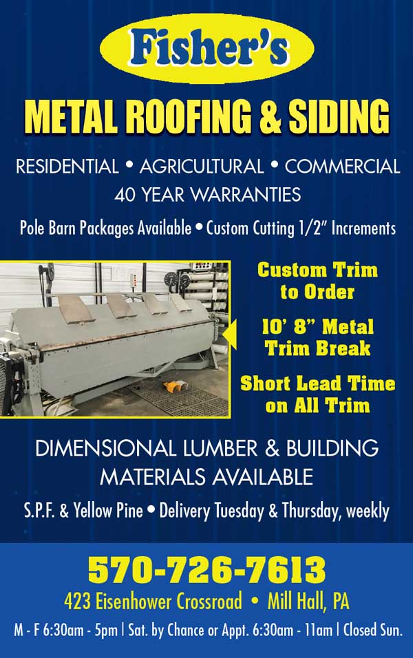 Fisher's Metal Roofing & Siding <center>Fisher's Metal Roofing & Siding | <b><a href="https://justplainbusiness.com/fishers-metal-roofing-siding/" target="_blank" rel="noopener noreferrer">CLICK HERE to view the website</a></b></center>